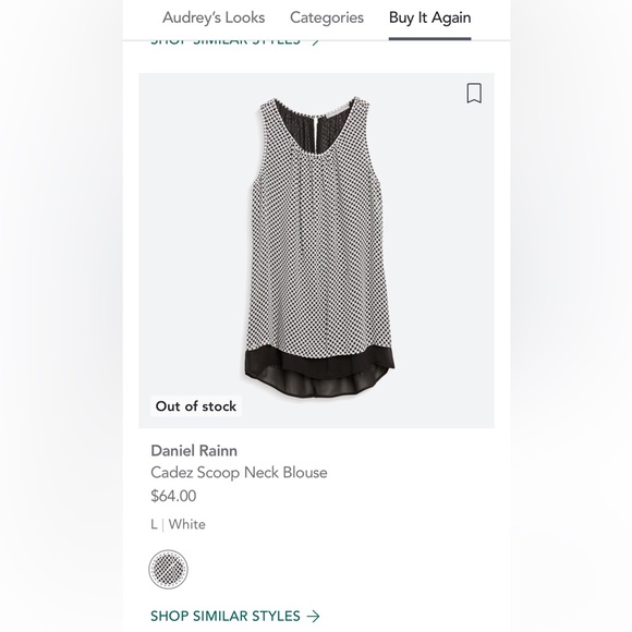 Daniel Rainn size large polka dot blouse layered sheer top - Picture 7 of 8